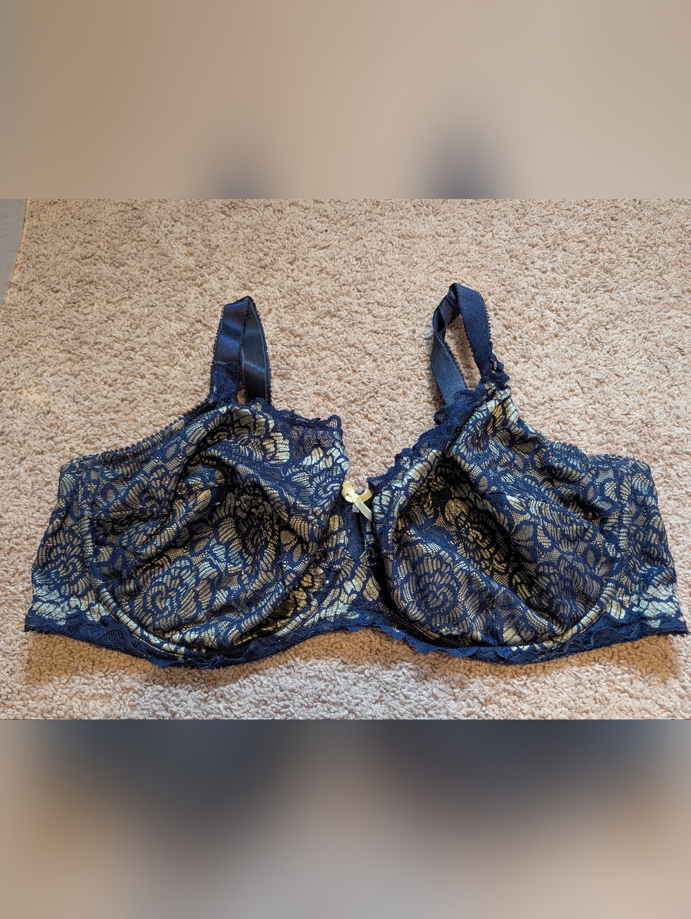 Deese Navy Lace Underwire Bra